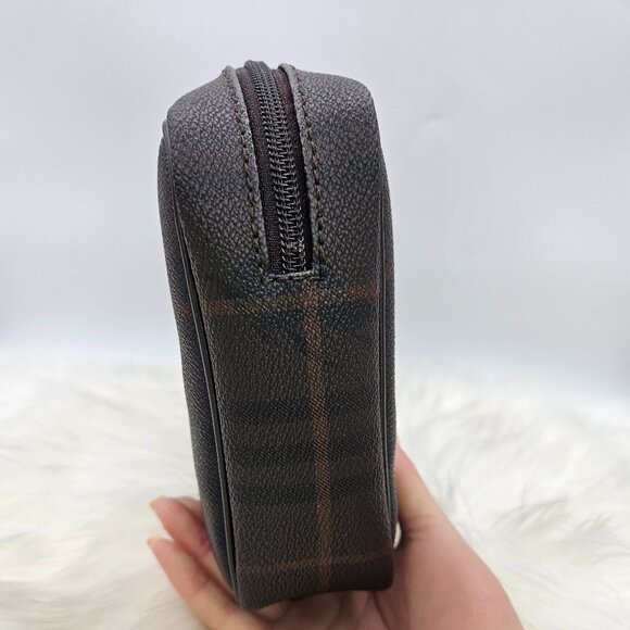 Burberry  Dark Brown Haymarket Check Clutch - Picture 8 of 17